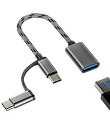 マイクロusbタイプc USB変換アダプタ(2in1)USB A to Cアダプター Type C OTGケーブル3.0カメラキーボードマウスコネクタ たいぷc...