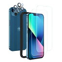 NIMASO ガラスフィルム(2枚) + カメラフィルム(2枚) iPhone 13 専用 保護フイルム 強化 ガラス 液晶 保護 カメラカバー レンズ 保護カバー アイフォン13 保護フィルム ガイド枠付き NFP23C658