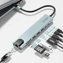 USB C ハブ 8-in-1 PD100W Type-C 4K出力 HDMIポート 高速データ転送 1Gbps イーサネット microSD&SDカード スロット搭載 ラップトップ/タプレット/スマホ/テレビ デバイス対応 MacBook Pro iPad Pro対応 日本語