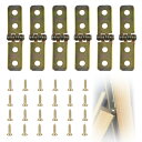 TVETE 蝶番 4穴 蝶番 アンティーク ブロンズ ロングヒンジ 【6個入り】金属材料 レトロスタイル ドア金物用ヒンジ 長方形ヒンジ 家具のメンテナンス DIY家具作り 手芸 手作り ネジ26本付き 61*14