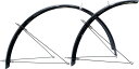 RITEWAY(ライトウェイ) 自転車フェンダー ダブルステークロスバイクフルフェンダー 泥除け 前後セット 700C用 幅45mm グロスブラック