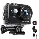 GOOKAM Go2アクションカメラ4K 30fps 20MP解像度 170°広角レンズ 40M防水WiFi搭載 HDMI出力2.4Gリモコン付き防水バッグ付き...