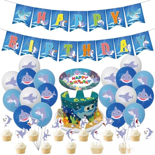 サメ　誕生日　飾り付け　BABY SHARK　ちびザメ　サメのかぞく　チビザメ　SHARK FAMILY 　1 野獣　海..