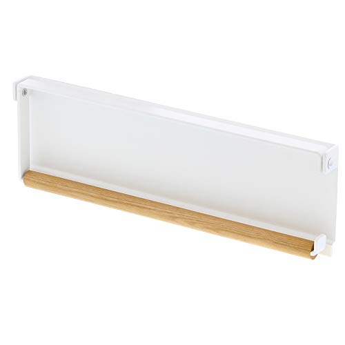 山崎実業(Yamazaki) 片手でカット マグネット キッチンペーパーホルダー ホワイト 約W30.5×D2.5×H9.5cm..