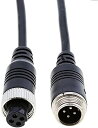 Access 【 300cm 】DC12V - 24V 4ピン 電源ケーブル 延長ケーブル 3.0m 車 バイク モニター カメラ ビデオ コネクタ コード 防...