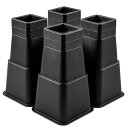 継ぎ脚 高さ調整脚 継足 9Way 8cm 12.8cm 20.5cm 18.2cm 25.2cmなど調整可能 底上げ 延長脚 アジャスター ベッド・テーブル・ソファ・机・こたつ 高さを上げる足 テーブル脚台 多段階 高さ調節脚 暖房