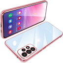 Galaxy A53 ケース クリア 5G SC-53C SCG15 ギャラクシーA53 透明 TPU 薄型 軽量 カバー スマホケース 耐衝撃 メッキ加工 ソフトケース 人気(ローズゴールド)