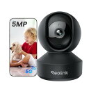 Reolink ペットカメラ 500万画素 2.4/5GHz WiFi 防犯カメラ 室内 360度全方位 自動追尾と復帰 AI人物/ペット/泣き声検知 見守りカメラ ベビーモニター 猫/犬/赤ちゃん/高齢者 留守番カメラ 24h常時録