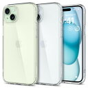 Spigen 【創業18年の技術力】 iPhone 15 ケース クリア 耐衝撃 米軍MIL規格取得 ストラップホール 黄変抑制 透明 TPU バンパーケース 2重構造 レンズ保護 擦り傷防止 ワイヤレス充電対応 ウルトラ