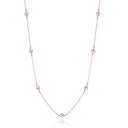 Gift from New York ネックレス レディース 3.0ct 18金 ピンクゴールド 加工 ベーゼル シルバー925 金属アレルギー対応 女性 プレゼント