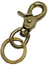 近藤(Kondo) ベルトフック 真鍮 日本製 おしゃれ ベルト バッグ キーホルダー リング付き 金具 パーツ レバーナスカン (車 バイク 家 鍵 の プレ...
