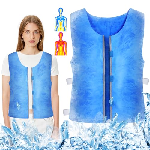 [GOWTHHRT] クールベスト 冷却ベスト 物理冷却熱中症対策グッズ 水冷服 冷却服 夏冷感作業服 暑さ対策グッズ 保冷 冷感 水冷服 電気不要 アイスベスト 空調インナー クーラー お釣り ゴルフ キ