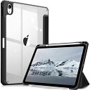 Fintie iPad 第11世代 (A16、2025) / 第10世代 (2022) ケース 11/10.9インチ 透明バックカバー Apple Pencil 収納可能 三つ折スタンド スリープ機能 軽量 薄型 傷つけ防止 PU合成レザー TPU(1ブラック)