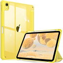 Fintie iPad 第11世代 (A16、2025) / 第10世代 (2022) ケース 11/10.9インチ 透明バックカバー Apple Pencil 収納可能 三つ折スタンド スリープ機能 軽量 薄型 傷つけ防止 PU合成レザー TPU(イェロー)