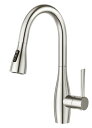 CREA キッチン蛇口 ホース引出し式水栓 キッチン混合水栓 シングルレバー キッチン 蛇口 シャワー 3wayの吐水式 泡沫水流 シャワー 強力洗浄 ワンホー...