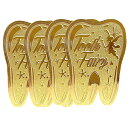 Zakata 歯の妖精コイン Tooth Fairy Coin 4枚セット 歯形 子供の歯の生え変わり期 金貨体験 歯の妖精 記念 プレゼント ギフト 記念コイ...