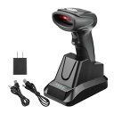 MUNBYN バーコードスキャナー 2.4Gワイヤレス&Bluetooth機能&USB有線接続対応 バーコードリーダー 1次元 2次元 コード対応タブレット/スマホ/PC/CCD Windows/Mac/Android/iOS対応 技適取得済み 日本語取扱説