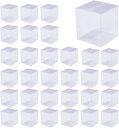RERACO 透明 プラスチック PVC ギフトボックス ラッピング プレゼント お菓子 箱 折りたたみ クリアボックス 袋 ギフト (10×10×10cm 31個)