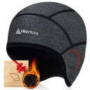 Hikenture インナーキャップ サイクルキャップ ヘルメット 耳当て ヘルメット インナー 裏起毛 防水 通気 ロードバイク ウェア秋冬 スカルキャップ 保温 耳あて 男女兼用 ウォームキャップ 自(4)