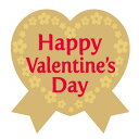 ハート型リボン バレンタインギフトシール(100枚入) 【k-007】~Happy Valentine's Day~