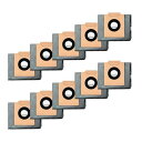 Eufy X8 Pro/X10 Pro Omni 交換用ダストバッグ ロボット掃除機 ダストバッグ 紙パック 消耗品 10枚入り 床用ロボット掃除機交換用ダストバック 掃除機アクセサリー