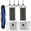 エコバックス (ECOVACS) DEEBOT X8 PRO OMNI / X8 OMNI 掃除機 消耗品 メインブラシ 1 個、ダストバッグ 2 個、サイドブラシ 4 個、フィルター 2 個 交換用アクセサリ 交換用 紙パック 互換品