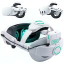 Noiposi ヘッドストラップ、メタクエスト 3 & クエスト 2 用 7500mAh バッテリー付き、バッテリー付きエリートストラップ、Meta Quest 3/2 用のプレイタイムを延長、ダブルノブで調整可能、強化さ