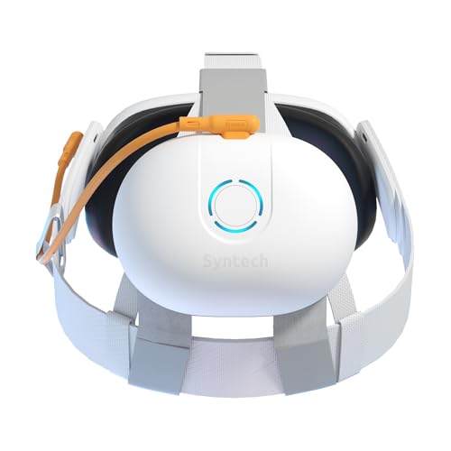 Syntech VRバッテリーパック Meta/Oculus Quest3S/3/2対応、10,000mAhのパワーバンクでVRゲームやスポーツを6時間延長、カウンターウェイトバランス&快適パッド、ほとんどのヘッドストラップにフィ