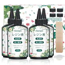 Anergoo UVレジン液 400g レジン液 大容量 UV/LED対応 高い透明 ハードタイプ成形 DIY装飾 急速に硬化 低アレルギー性