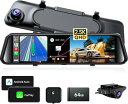 JADO ドライブレコーダー ミラー型 2.5K 12インチデザイン CarPlayとAndroidAuto 前後カメラ 全方位バックガイド線調整可 Type-C電源ポート UHD 大画面 隠し配線 GPS搭載 WDR超暗視機能 170°超広角 タッチ