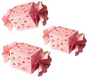 moin moin ラッピング キャンディー ボックス プレゼント ギフト 箱 撥水 梱包 | ピンク ストロベリー お菓子 飴 スイーツ ドーナツ マフィン | キャンディ型 組立て 10枚セット