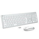 iClever キーボード ワイヤレス マウス セット 無線 静音 JIS日本語配列 Type-C充電式 テンキー付き 2.4G マウス 3段階DPI フルサイズ 高耐久 人間工学デザイン 日本語説明書 ワイヤレスコンボ パソ