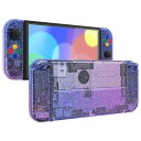 本体ではない-eXtremeRate switch oledに対応用バックプレート&PCスイッチ 背面スタンド、switch 有機elに対応用スイッチ ジョイコンハンドヘルドコントローラーハウジング、キックススタンドとフ