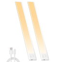2本セット LEDバーライト 40cm 充電式 人感センサーライト 無段階調光 3段階調色 キャビネットライト 超薄型設計 手元灯 マグネット LEDライト 配線工事不要 省エネ 長寿命 高感度 部屋 玄関 廊