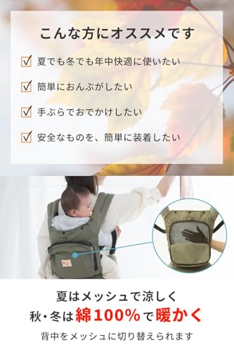 napnap（ナップナップ） 抱っこ紐 だっこひも おんぶ紐 抱っこ おんぶ 寒さ対策 オールシーズン ベビーキャリー BASIC（ベーシック） (ブルーグレー)