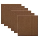 ギノヤ フェルトパッド, 6枚入り 15cmx15cm 家具保護パッド キズ防止・防音 (コーヒー)
