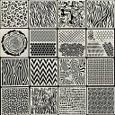 Rolin Roly 壁 ハチの巣 芸術 フェニックス 製図用 16種類 テンプレート DIYスクラップ ステンシルシート 教育用 絵画 透彫 ホワイト (16枚)