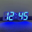 LEDデジタル時計 目覚まし 3D wall clock 置き時計 壁掛け スヌーズ アラーム 明るさ調整 ナイトランプ 年/月/日温度表示 キッチン 日本語取扱説明書付き 2022 アップグレード版 -- オーセンティッ
