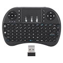 タッチパッドマウス付き2.4GHzミニワイヤレスキーボード、USBレシーバー付き92キーポータブルワイヤレスキーボード、マルチメディアコントロールキー、PCゲームコントロールキー