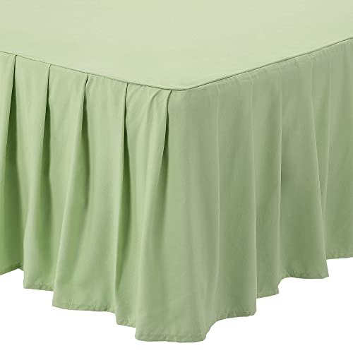 PiccoCasa ベッドスカート ポリエステル 北欧 無地 取り付け簡単 ベッドカバー フリル 洋式 エレガント..