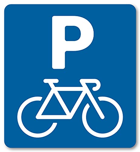 Isaac Trading 駐輪場 案内標示 P ステッカー 自転車 シール (94×102mm)