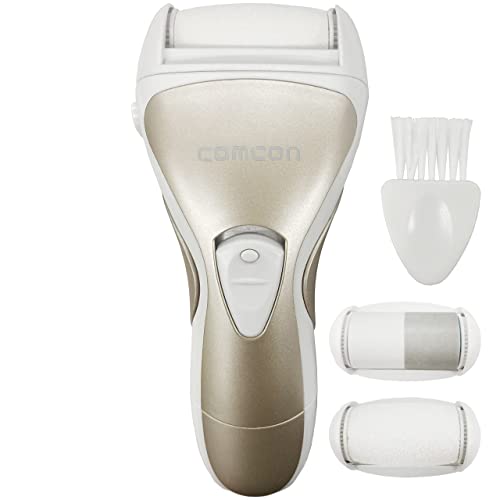 comcon 爪磨き、削り＆角質ケアローラー CB-B100 乾電池式 角質リムーバー 角質ローラー 角質ケア 角質取り かかと 踵 フットケア 足裏 電動爪切り 爪やすり ネイルケア 爪磨き コードレス 電池