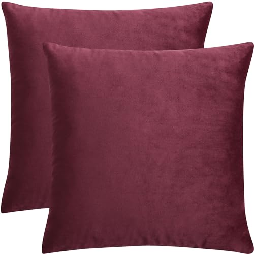 PiccoCasa クッションカバー ベルベット 2枚セット おしゃれ 北欧 装飾 ソファ背当て 座布団カバー 洗..