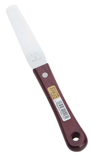 仁作 ステンレス製 スパチュラ 木柄 100mm No.413