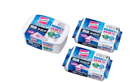 【まとめ買い】クイックル トイレクイックル 詰め替え×2個 (消臭ストロング, 本体)