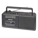 オーム電機AudioComm ラジカセ モノラルラジカセ AM/FM/SW 短波 ラジオNIKKEI コンセント 乾電池 ポータブル ラジオ カセットデッキ カセットテープ録音再生 ブラック RCS-M150N 03-5553 OHM