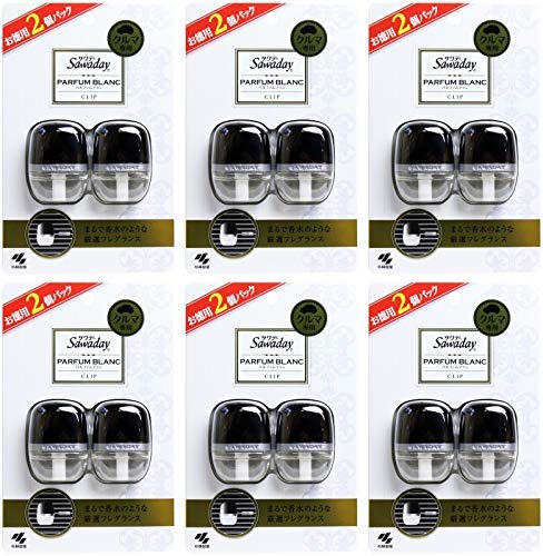 【まとめ買い】小林製薬 サワデー 車用 消臭芳香剤 クリップタイプ パルファムブランの香り 6ml×2個パ..