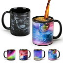 MUGKISS 熱変色マグカップ 色が変わる 星間通り抜け おしゃれ コーヒーカップ おもしろ プレゼント 11oz