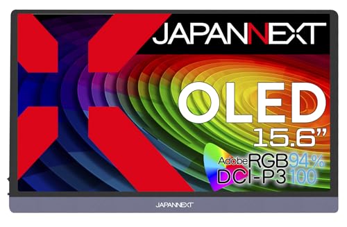 JAPANNEXT 15.6インチ 有機EL(OLED)パネル搭載 4K(3840x2160)解像度 モバイルモニター JN-MD-OLED156UHDR miniHDMI USB Type-C microUSB USB OTG対応 HDR スマートケース付き