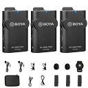 BOYA BY-WM4 BY-WM4 PRO K2 TRS/TRRS接続 カメラ/スマホ用ワイヤレスマイク(2個送信機+1個受信機)